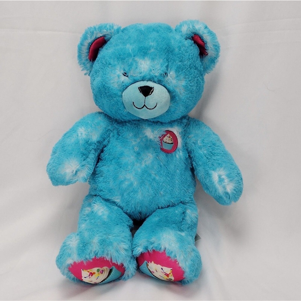 Build A Bear Teddy Cupcake Cakes and Treats Plush Stuffed Plush Toy Blue 18"